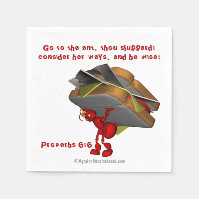 Servilleta De Papel The ant Proverbs 6:6 (Anverso)