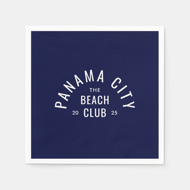 Servilleta De Papel The Beach Club Destino Personalizado Deep Blue (Anverso)