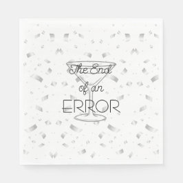 Servilleta De Papel The End of an Error Martini Divorce Party