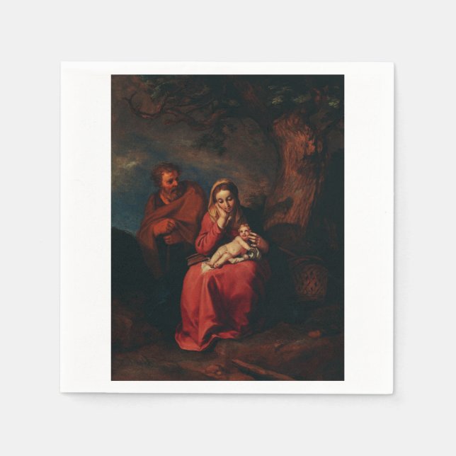 Servilleta De Papel The Flight into Egypt by Abraham Bloemaert  (Anverso)
