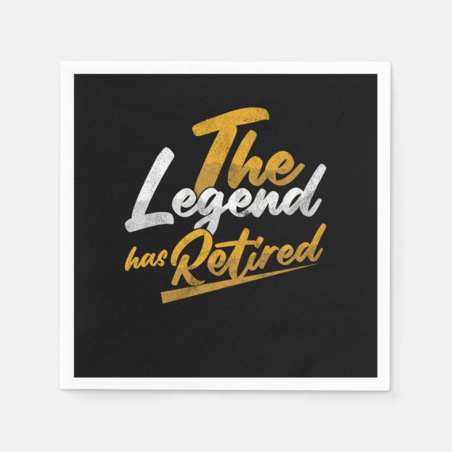 Servilleta De Papel The Legend Has Retired Retirement Grandpa Gift (Anverso)