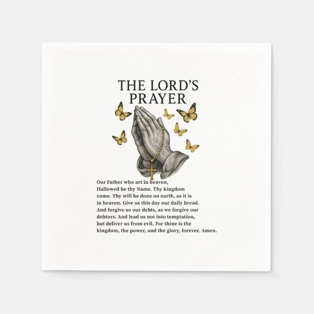 Servilleta De Papel The Lord's Prayer (Anverso)