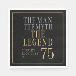 Servilleta De Papel The Man The Myth The Legend 75th Birthday