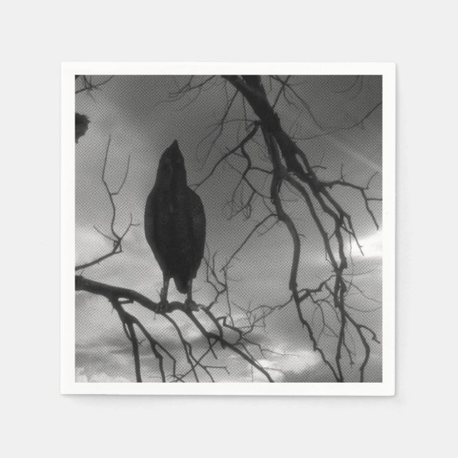Servilleta De Papel The Raven - Nevermore Sunbeams Tree (Anverso)