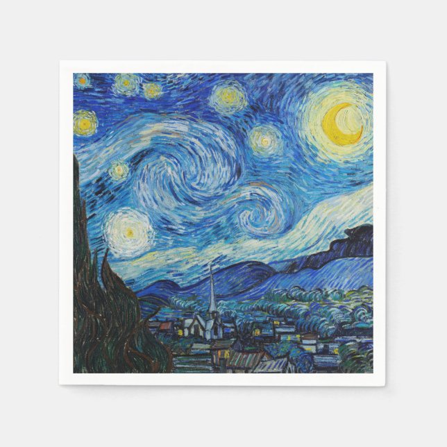 Servilleta De Papel The Starry Night - Vincent Van Gogh (Anverso)