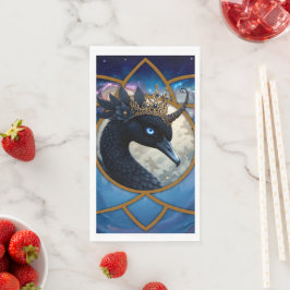 Servilleta De Papel The Swan Who Guards the Moon.  