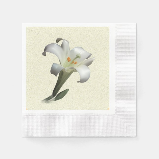 Servilleta De Papel The White Lily - (Anverso)