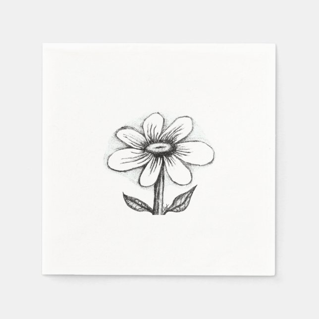 Servilleta De Papel theme napkins for her with daisy (Anverso)