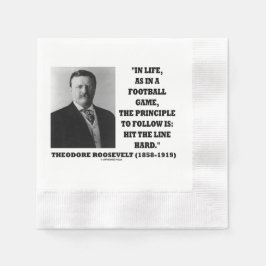 Servilleta De Papel Theodore Roosevelt Life Football Game Hit Line