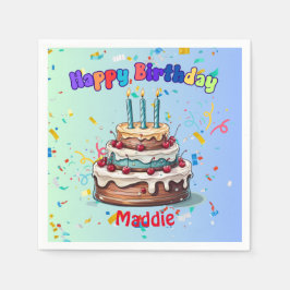 Servilleta De Papel Third Birthday party napkinsStandard Cocktail