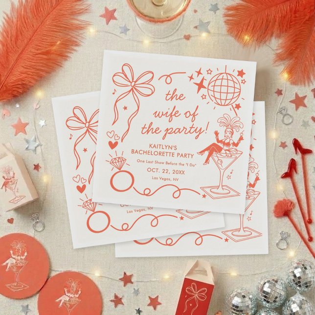 Servilleta De Papel This Wife Is A Showgirl Bachelorette Party (Subido por el creador)