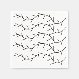 Servilleta De Papel Thorn Black and White Thorn
