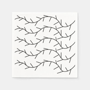Servilleta De Papel Thorn Black and White Thorn