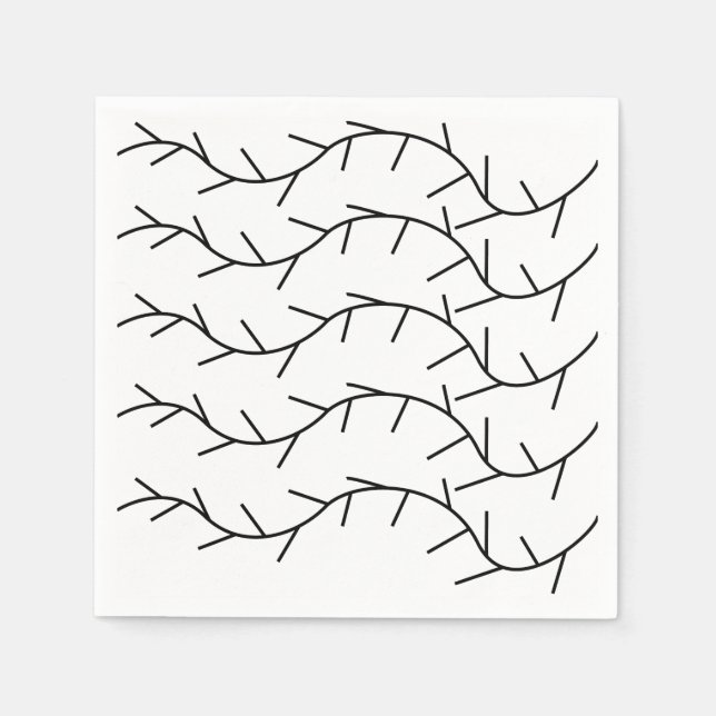 Servilleta De Papel Thorn Black and White Thorn (Anverso)
