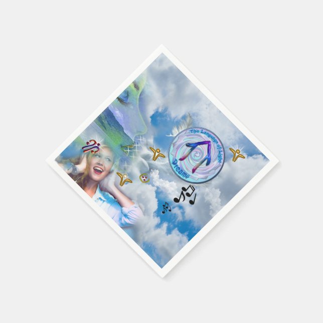 Servilleta De Papel Throat Chakra - Sueños de símbolos (Borde)