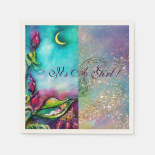 SERVILLETA DE PAPEL THUMBELINA "ES UN CHICA" MONOGRAMA BABY SHOWER