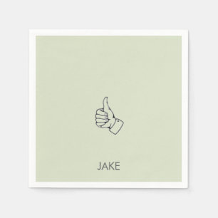 Servilleta De Papel Thumbup del sabio de jubilación personalizado