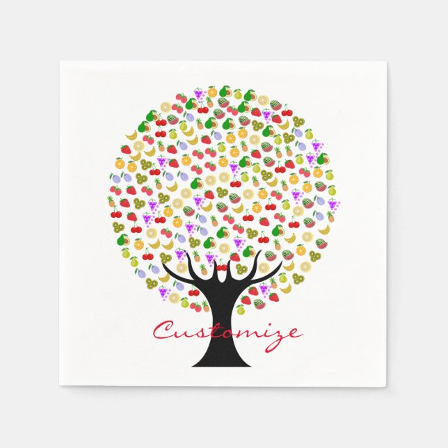 Servilleta De Papel Thunder_Cove, árbol multifrutal (Anverso)