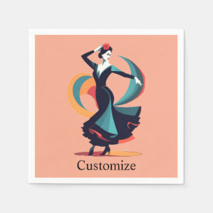 Servilleta De Papel Thunder_Cove, bailarina de flamenco