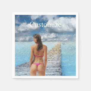 Servilleta De Papel Thunder_Cove, Chica de bikini