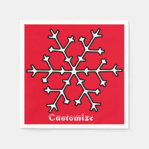 Servilleta De Papel Thunder_Cove con copos de nieve