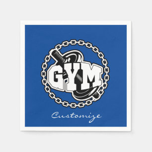 Servilleta De Papel Thunder_Cove con el logotipo Gym Barbell