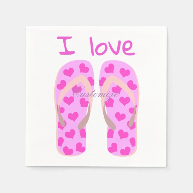 Servilleta De Papel Thunder_Cove con Flip-Flops rosa (Anverso)