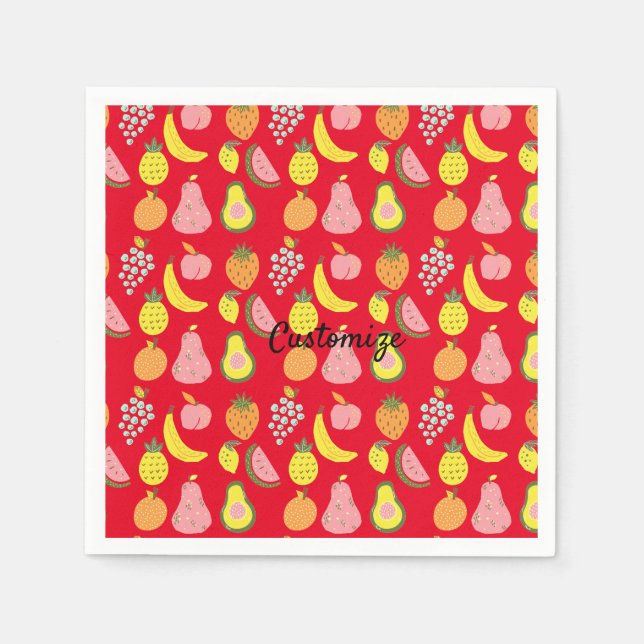 Servilleta De Papel Thunder_Cove de la colección de frutas variadas (Anverso)