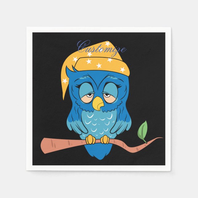 Servilleta De Papel Thunder_Cove de Lechuza Sleepy (Anverso)