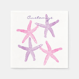 Servilleta De Papel Thunder_Cove de pez estrella morado rosa