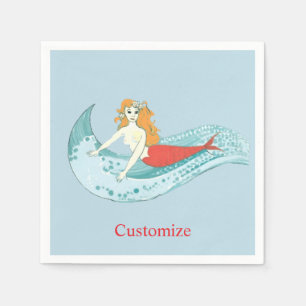 Servilleta De Papel Thunder_Cove de sirena en oleada