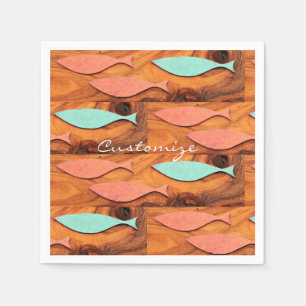 Servilleta De Papel Thunder_Cove de tres patrones de peces