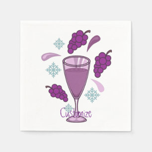 Servilleta De Papel Thunder_Cove de vacaciones de beber vino de cereza