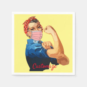 Servilleta De Papel Thunder_Cove: Empoderamiento femenino enmascarado