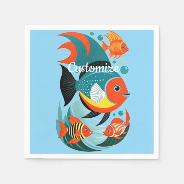 Servilleta De Papel Thunder_Cove, variedad de peces tropicales (Anverso)