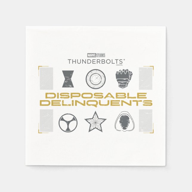 Servilleta De Papel Thunderbolts* | Delincuentes Desechables (Anverso)