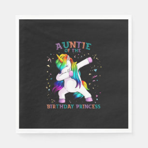 Servilleta De Papel Tía de la princesa de cumpleaños Dab Unicornio Tía