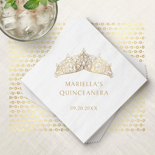 Servilleta De Papel Tiara Corona Elegante Quinceañera