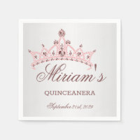Tiara, perlas, gema en forma de corazón Quinceaner