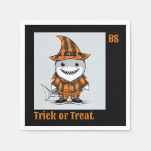 Servilleta De Papel Tiburón blanco de Halloween disfrazado   Festivida