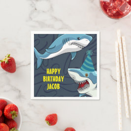 Servilleta De Papel Tiburones disfrazados de cumpleaños infantil