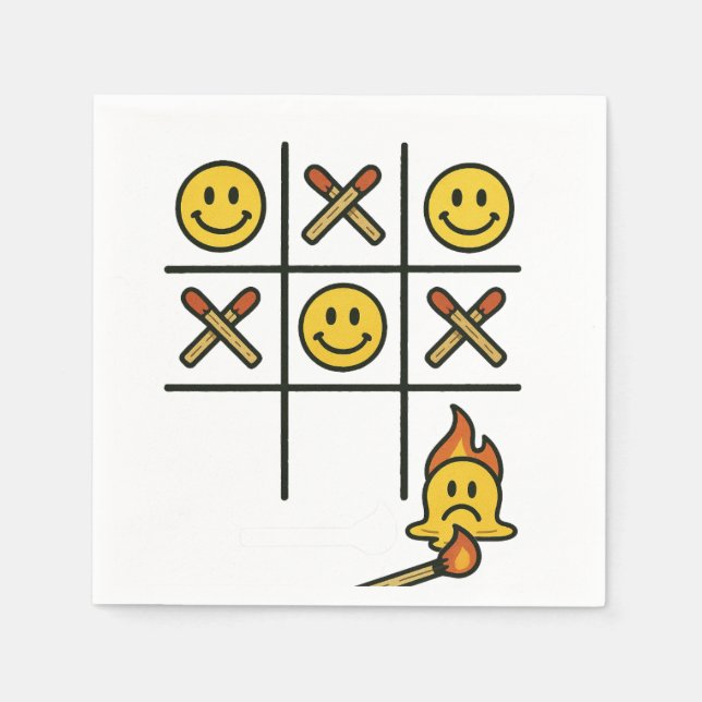 Servilleta De Papel Tic Tac Toe (Anverso)