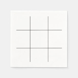 Servilleta De Papel Tic Tac Toe Board