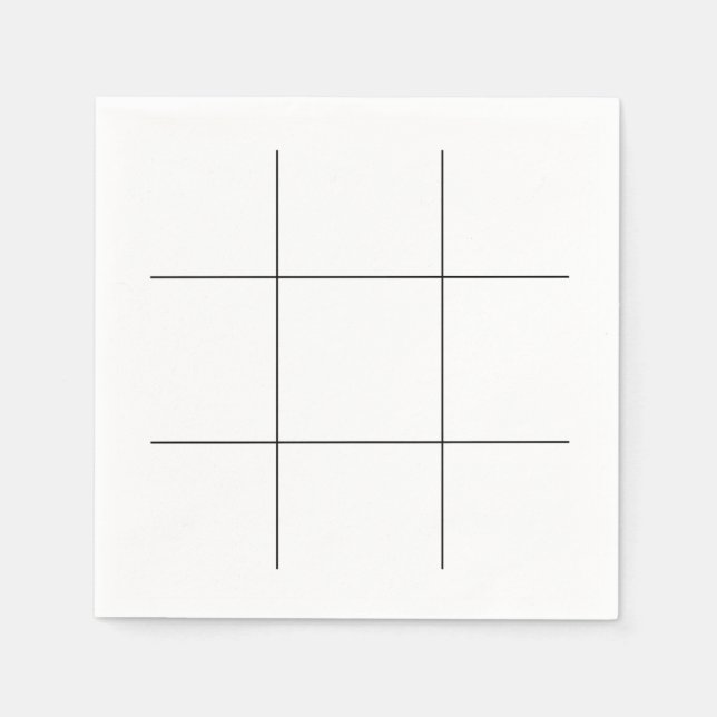 Servilleta De Papel Tic Tac Toe Board (Anverso)