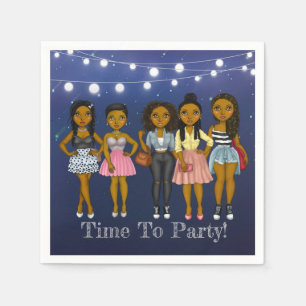 Servilleta De Papel Tiempo Azul De Diva Sassy Para La Napkin De Papel