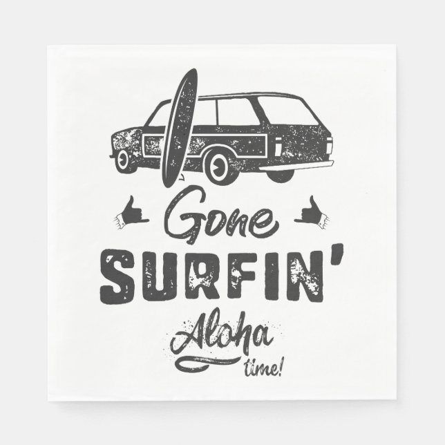 Servilleta De Papel Tiempo de Aloha de Surfing Gone (Anverso)