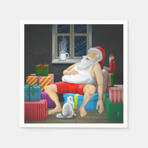Servilleta De Papel Tiempo de café de Santa Claus