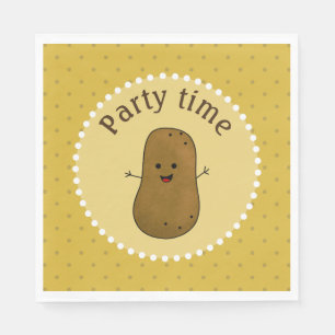 Servilleta De Papel Tiempo de fiesta de la papa feliz