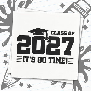 Servilleta De Papel Tiempo de Graduarse Año de Graduación Clase Mayor 