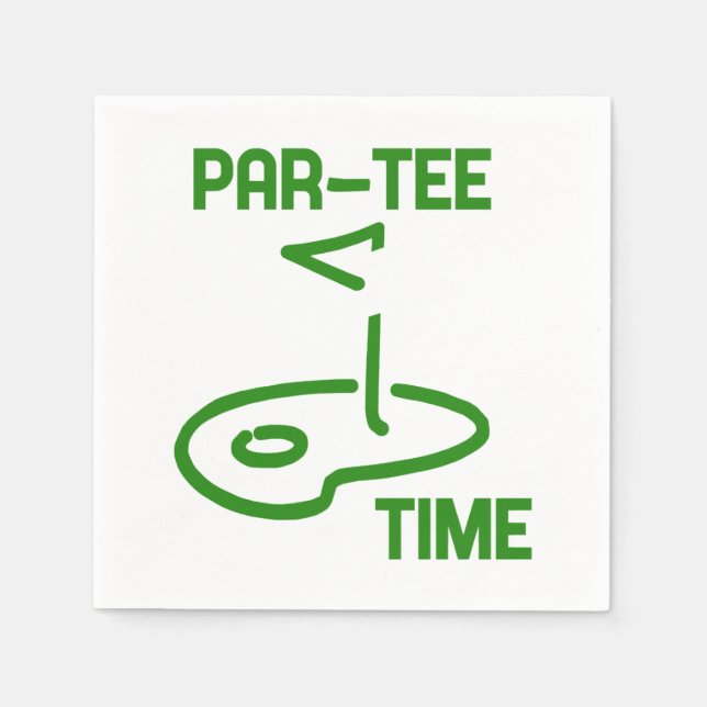 Servilleta De Papel Tiempo de Par Tee (Anverso)